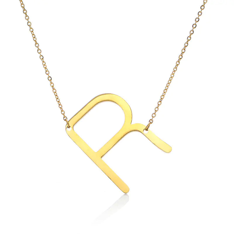 Personalized Alphabet Pendant Necklace - Colorful Initial Jewelry