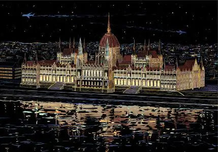 Scratch Art Cityscape Painting Kit - DIY Night Scene Art with Famous Landmarks