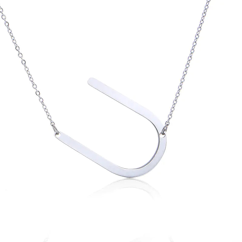 Personalized Alphabet Pendant Necklace - Colorful Initial Jewelry
