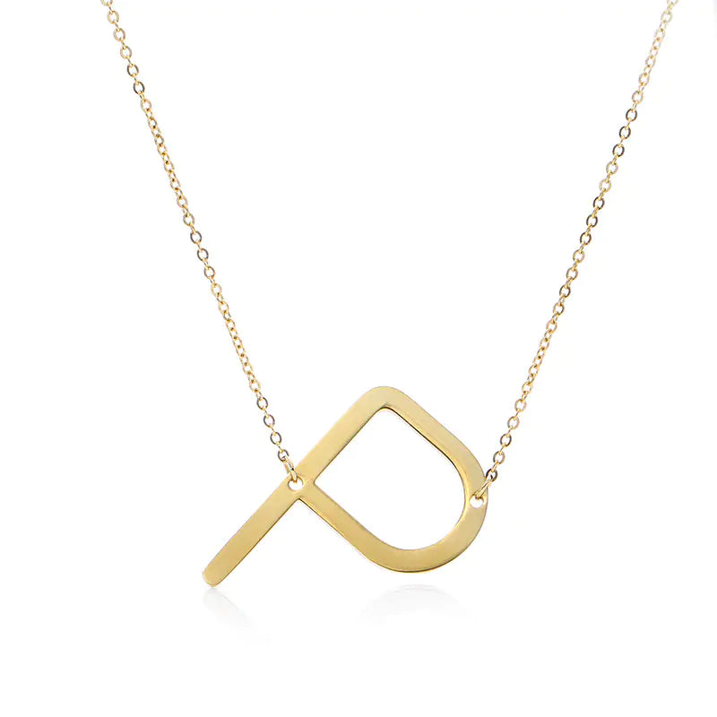 Personalized Alphabet Pendant Necklace - Colorful Initial Jewelry