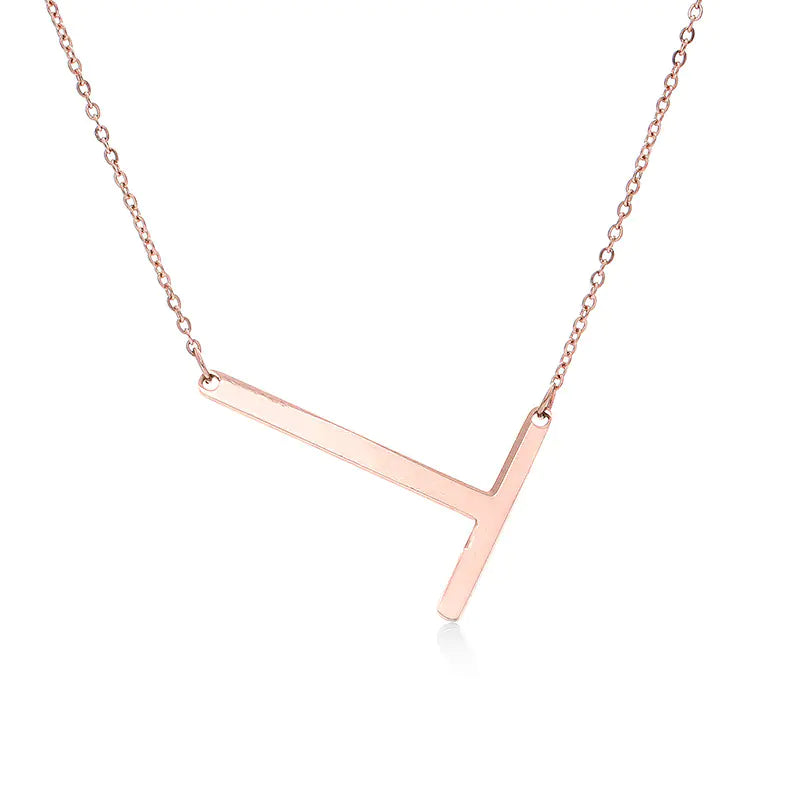Personalized Alphabet Pendant Necklace - Colorful Initial Jewelry