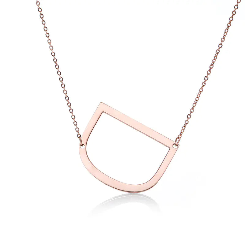 Personalized Alphabet Pendant Necklace - Colorful Initial Jewelry