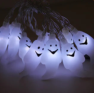 Halloween LED Pumpkin String Lights - Spooky Indoor/Outdoor Decorations
