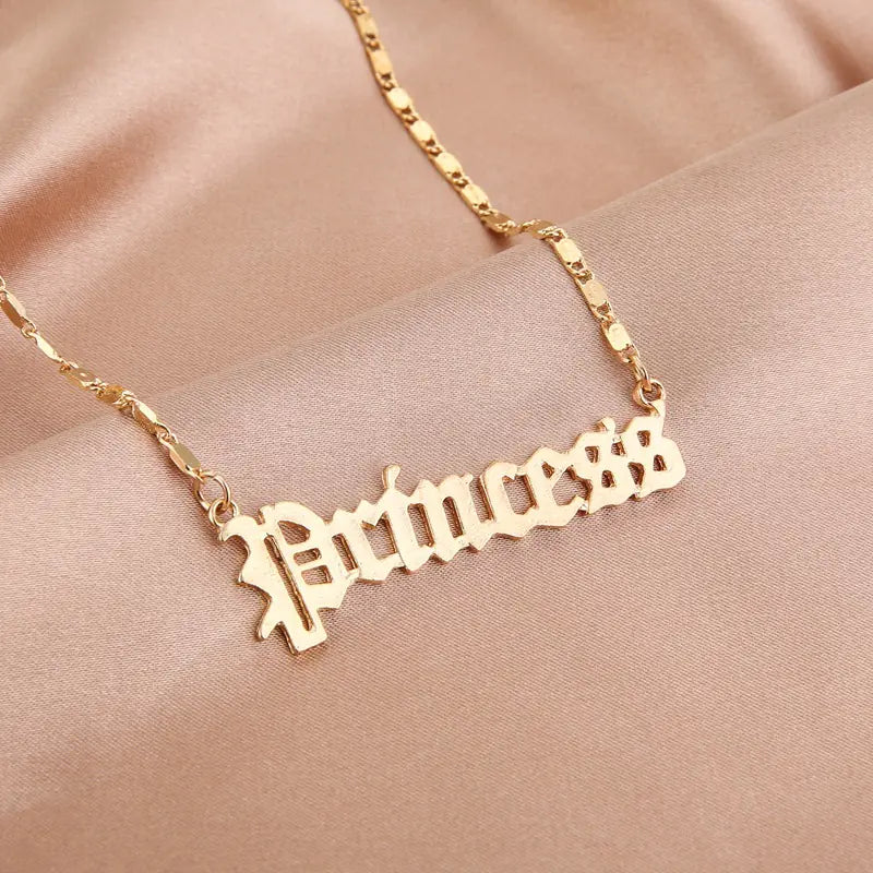 Gold "Angel" and "Princess" Necklaces