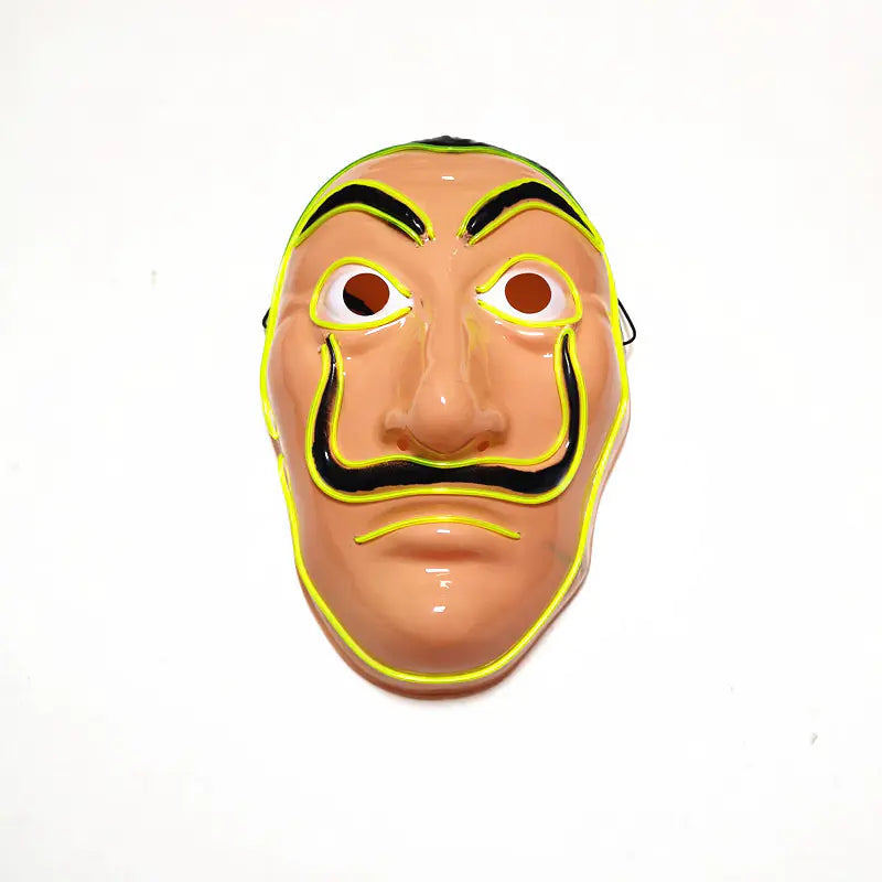 Premium LED Light-Up Halloween Mask - Glowing Party Costume Accessory