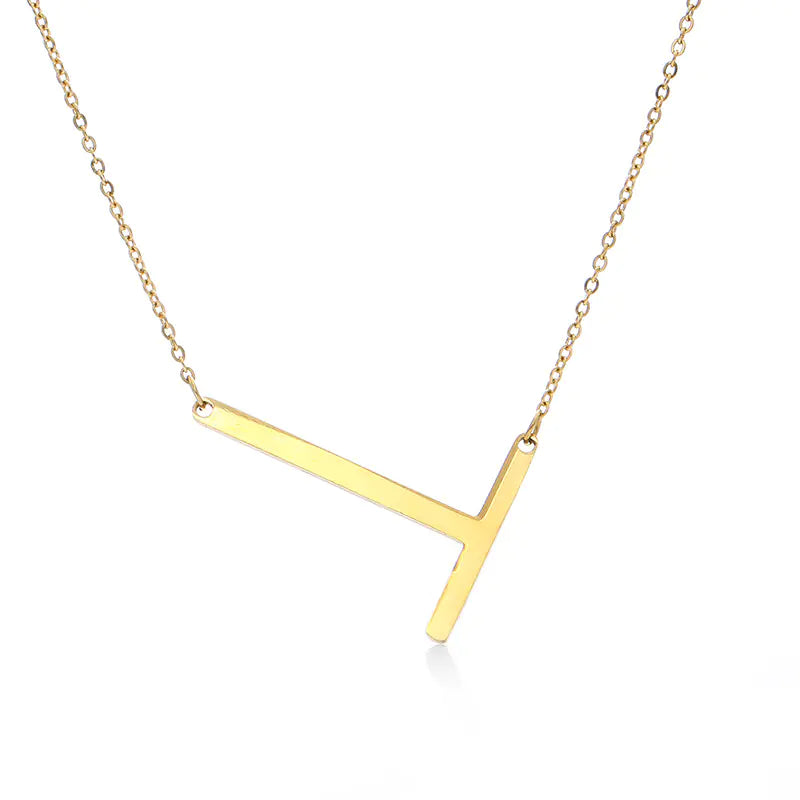Personalized Alphabet Pendant Necklace - Colorful Initial Jewelry
