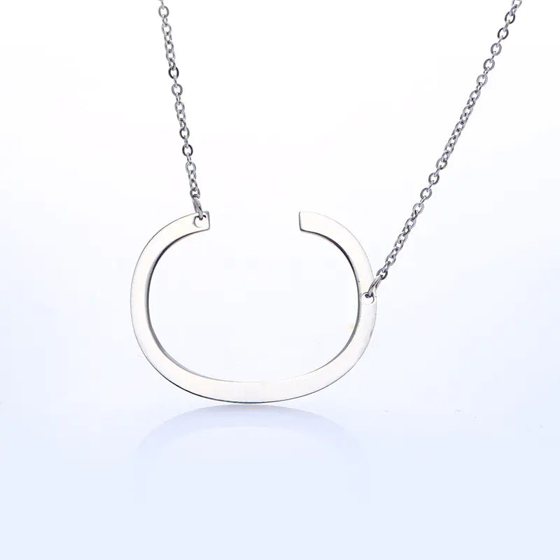 Personalized Alphabet Pendant Necklace - Colorful Initial Jewelry