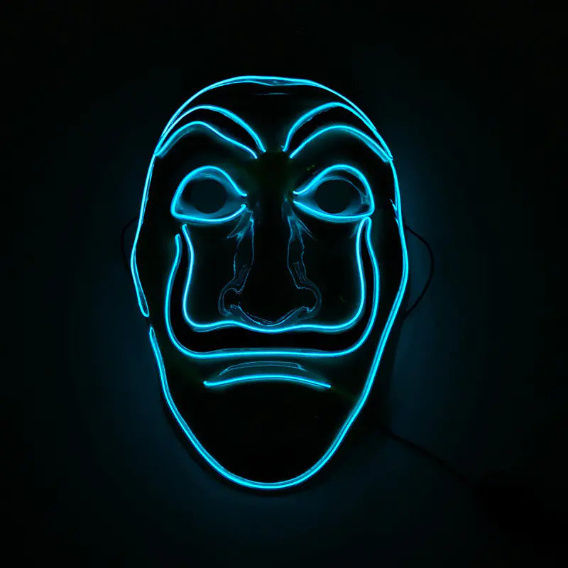 Premium LED Light-Up Halloween Mask - Glowing Party Costume Accessory
