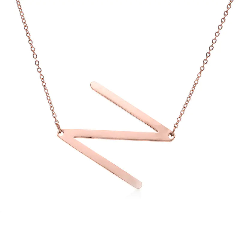 Personalized Alphabet Pendant Necklace - Colorful Initial Jewelry