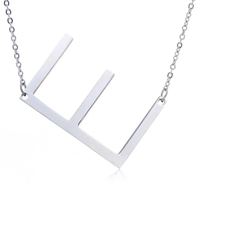 Personalized Alphabet Pendant Necklace - Colorful Initial Jewelry