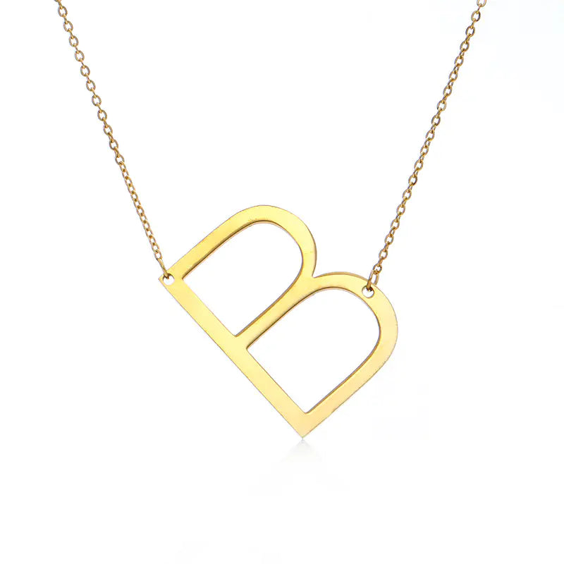 Personalized Alphabet Pendant Necklace - Colorful Initial Jewelry
