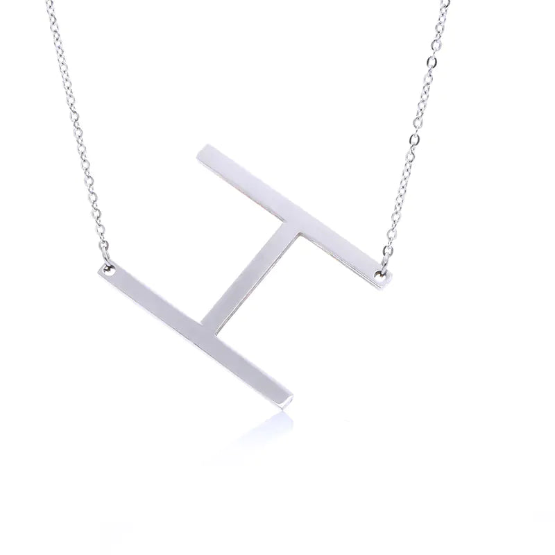 Personalized Alphabet Pendant Necklace - Colorful Initial Jewelry