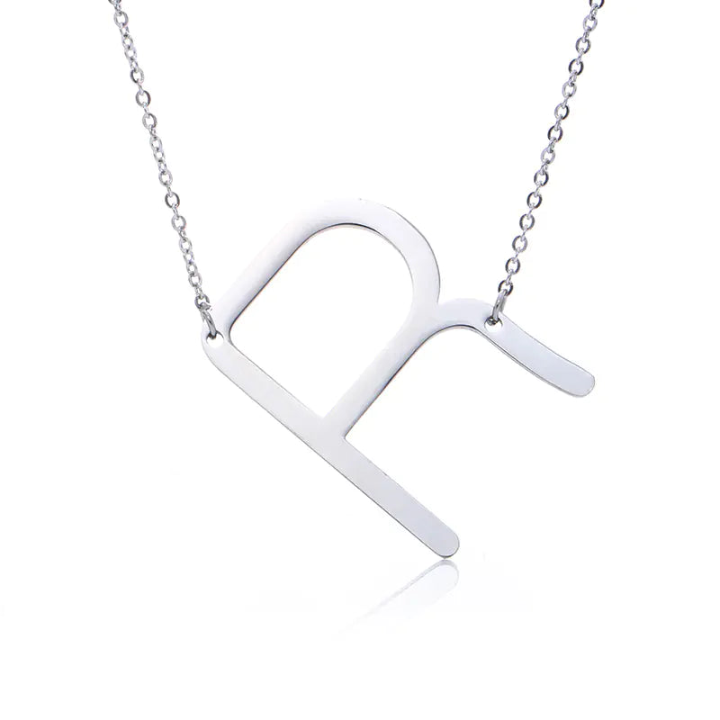 Personalized Alphabet Pendant Necklace - Colorful Initial Jewelry