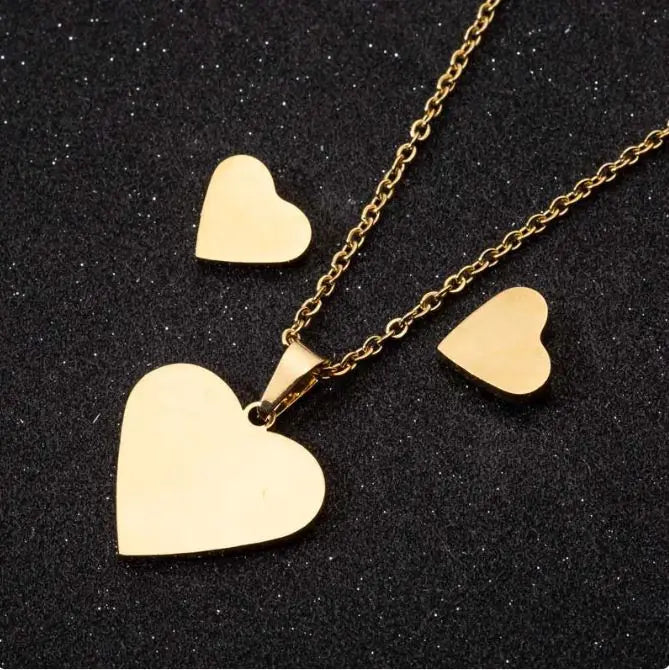 Elegant Heart Pendant Necklace - Stainless Steel Love Jewelry