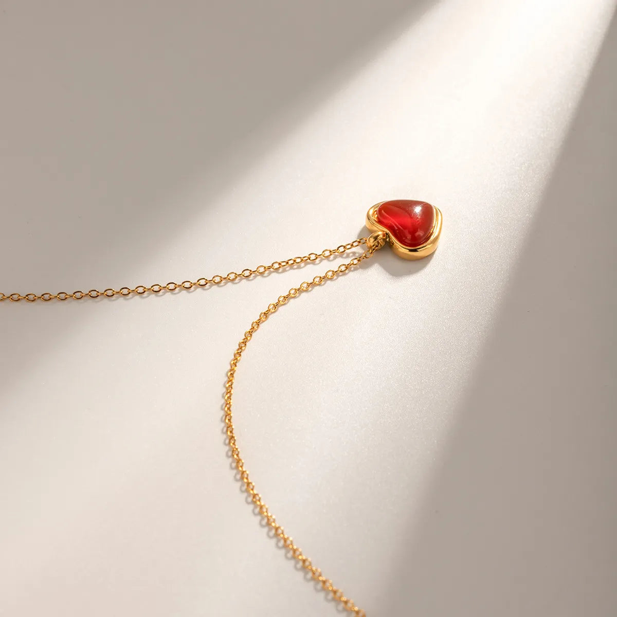 Elegant Heart Jewelry Set - 18K Gold Plated Bracelet & Necklace