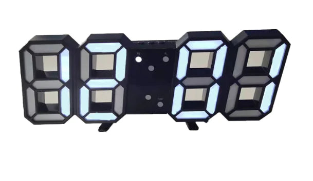 Digital LED Wall Clock with Alarm - Large Display Temperature Clock for Home & Office