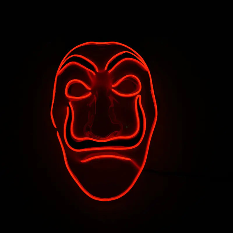 Premium LED Light-Up Halloween Mask - Glowing Party Costume Accessory