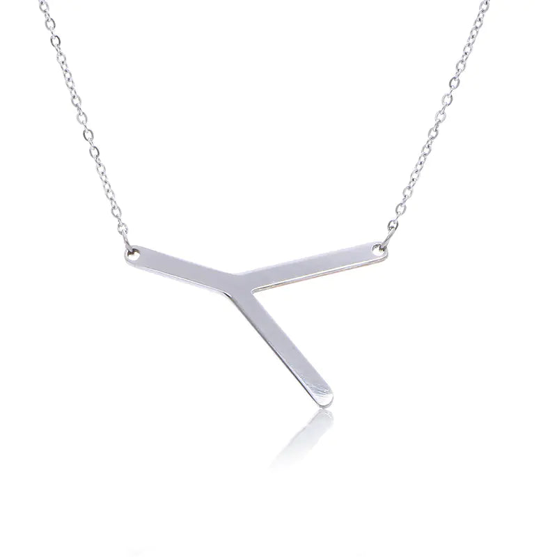 Personalized Alphabet Pendant Necklace - Colorful Initial Jewelry