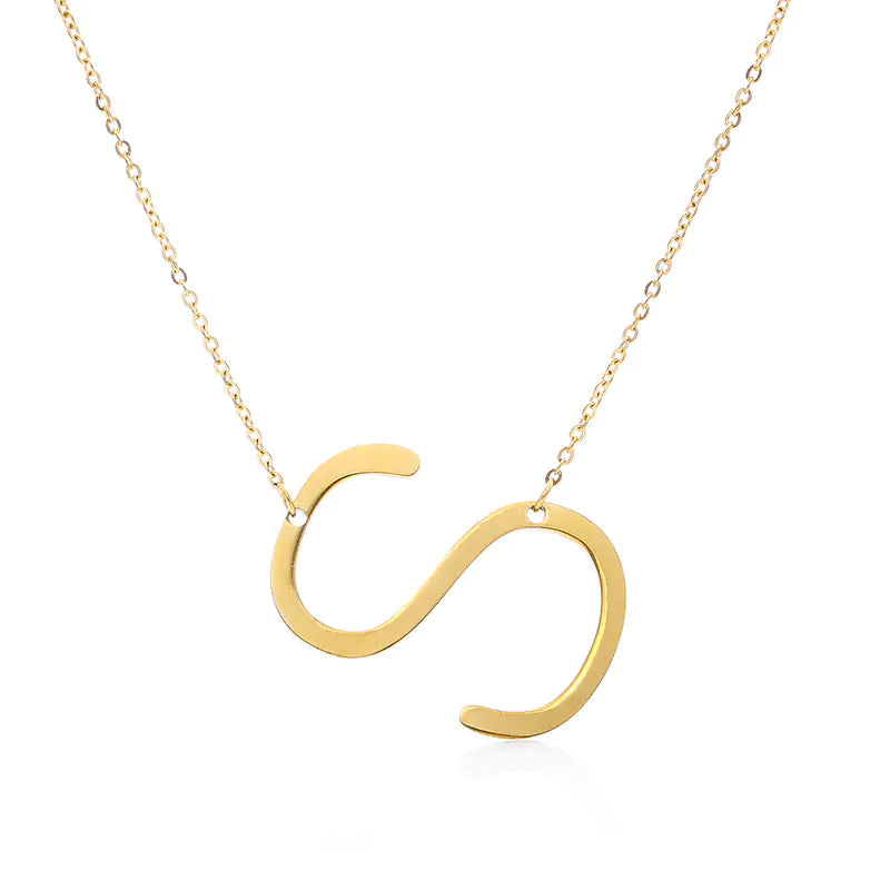 Personalized Alphabet Pendant Necklace - Colorful Initial Jewelry