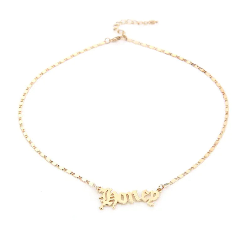 Gold "Angel" and "Princess" Necklaces