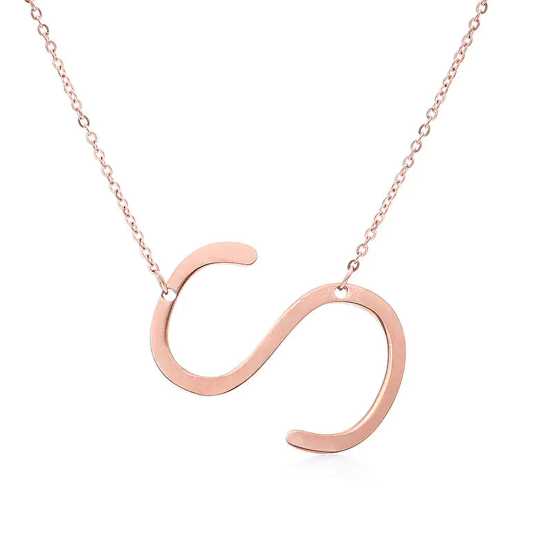 Personalized Alphabet Pendant Necklace - Colorful Initial Jewelry