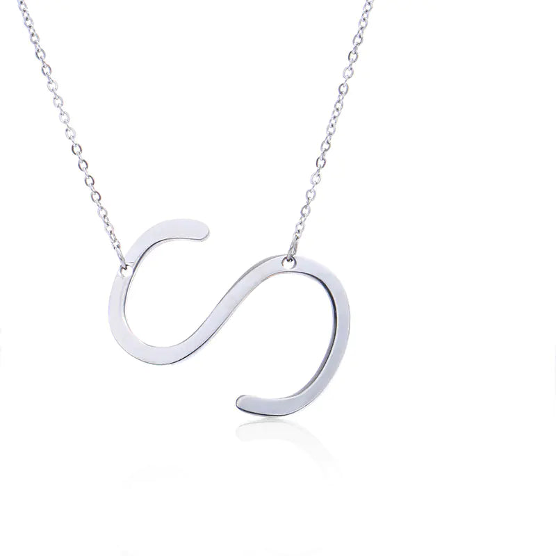 Personalized Alphabet Pendant Necklace - Colorful Initial Jewelry