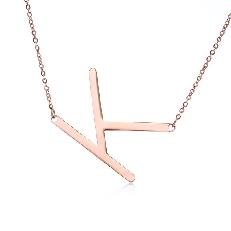 Personalized Alphabet Pendant Necklace - Colorful Initial Jewelry