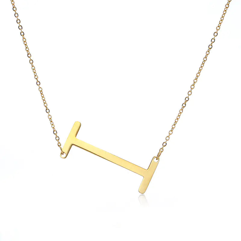 Personalized Alphabet Pendant Necklace - Colorful Initial Jewelry