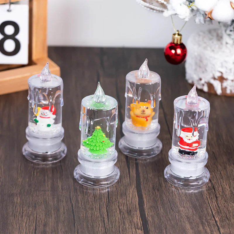 LED Electronic Candle Night Lamp - Flameless Flickering Candle Light for Home Decor & Ambiance