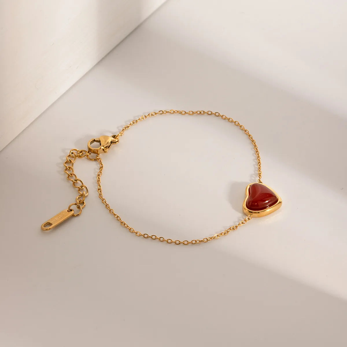 Elegant Heart Jewelry Set - 18K Gold Plated Bracelet & Necklace