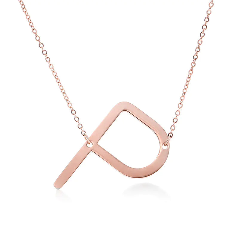 Personalized Alphabet Pendant Necklace - Colorful Initial Jewelry