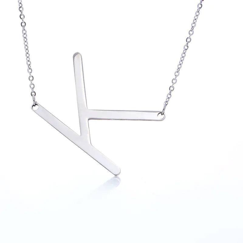 Personalized Alphabet Pendant Necklace - Colorful Initial Jewelry