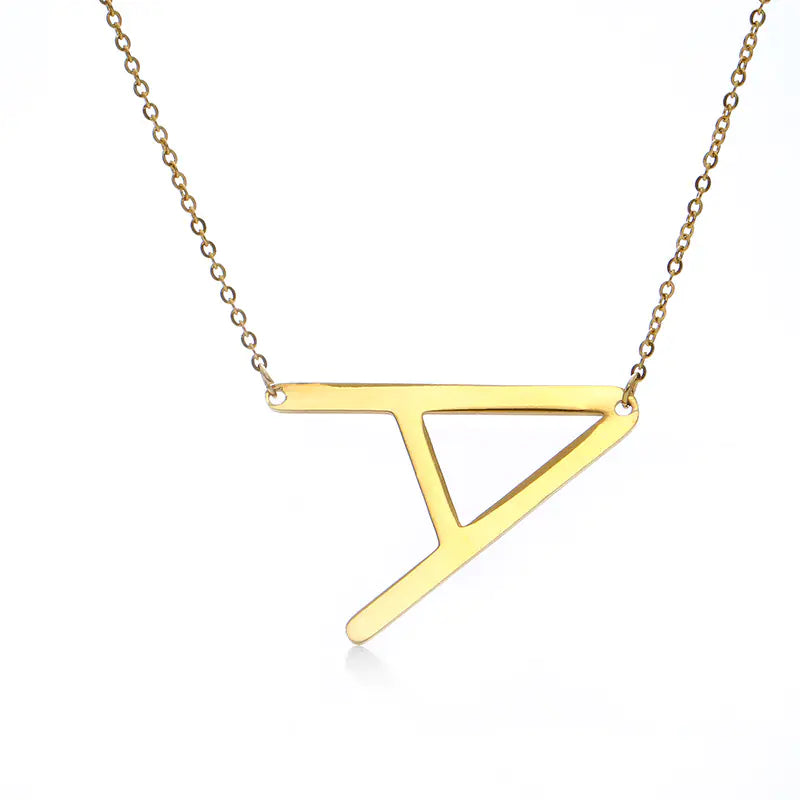 Personalized Alphabet Pendant Necklace - Colorful Initial Jewelry
