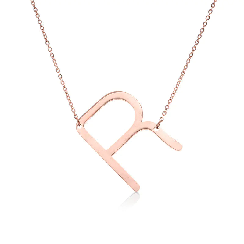 Personalized Alphabet Pendant Necklace - Colorful Initial Jewelry