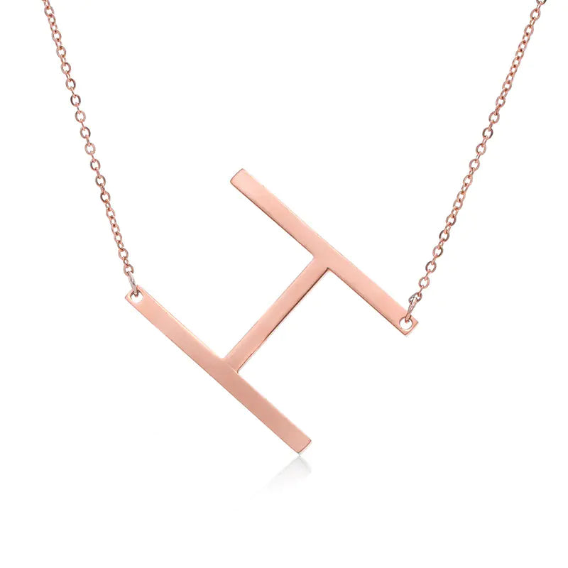 Personalized Alphabet Pendant Necklace - Colorful Initial Jewelry