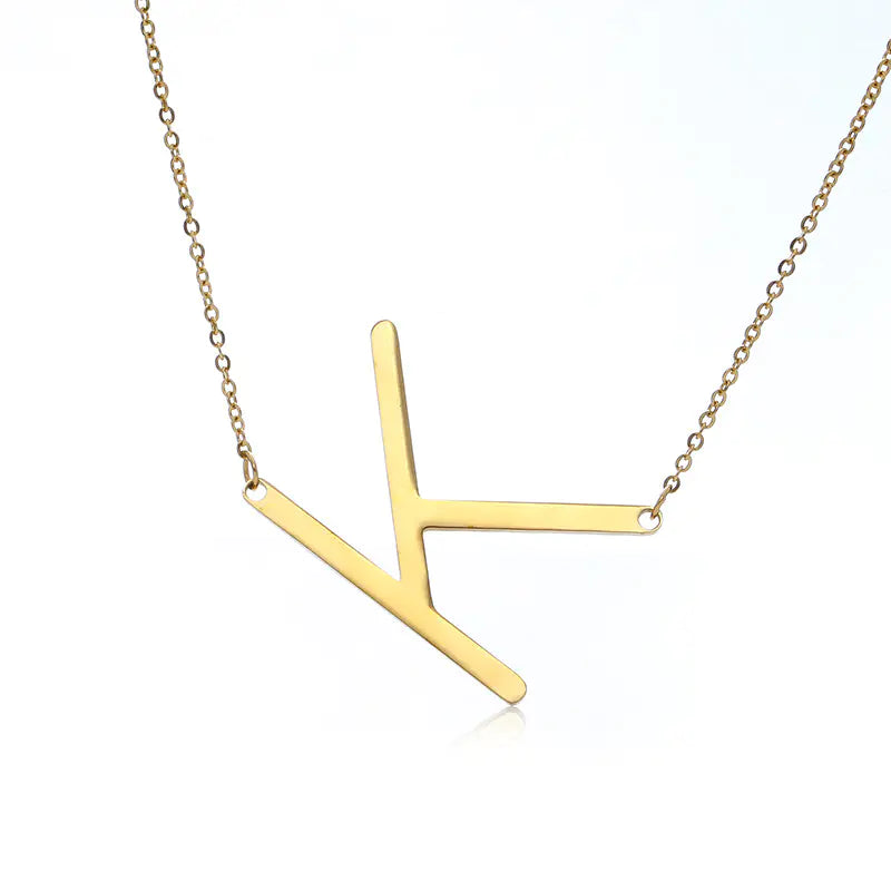 Personalized Alphabet Pendant Necklace - Colorful Initial Jewelry