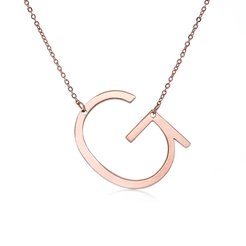Personalized Alphabet Pendant Necklace - Colorful Initial Jewelry
