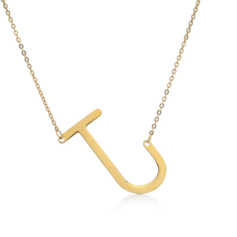 Personalized Alphabet Pendant Necklace - Colorful Initial Jewelry