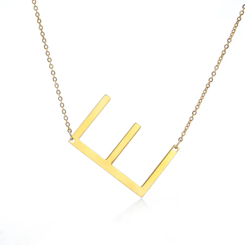 Personalized Alphabet Pendant Necklace - Colorful Initial Jewelry