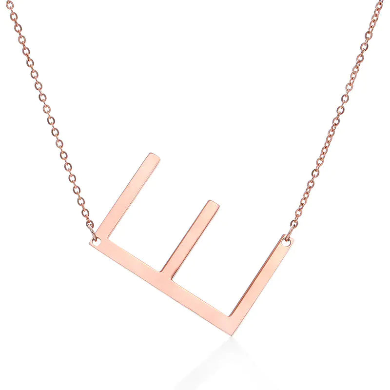Personalized Alphabet Pendant Necklace - Colorful Initial Jewelry
