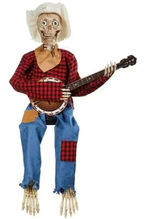 Musical Halloween Skeleton - Banjo Playing Spooky Decoration
