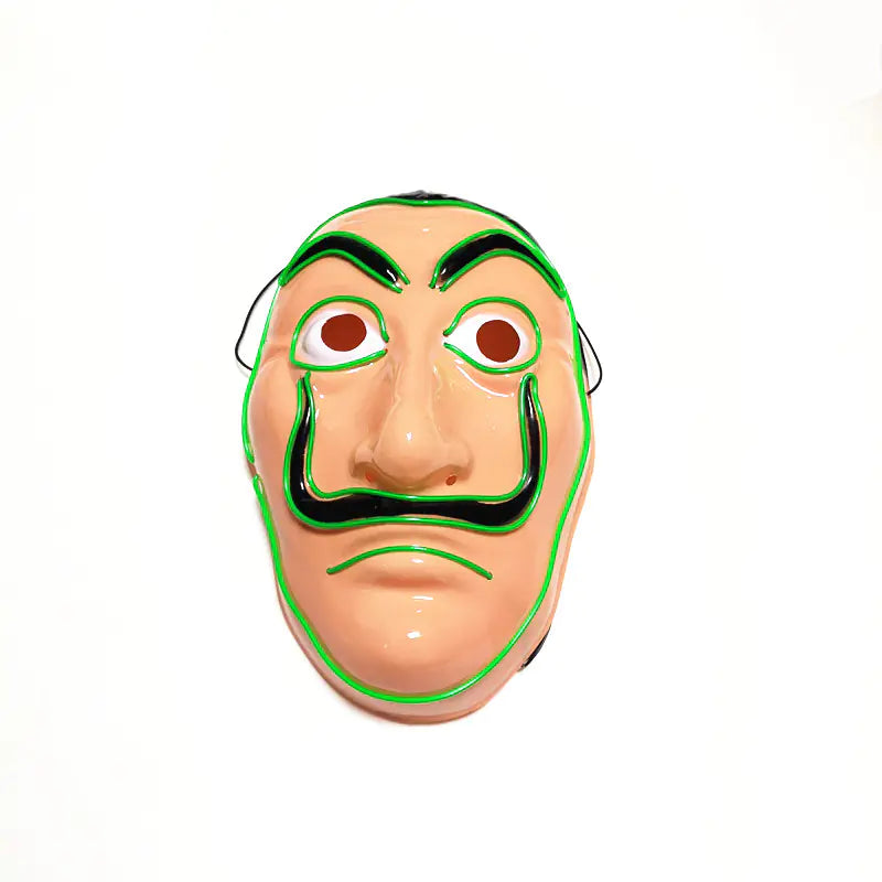 Premium LED Light-Up Halloween Mask - Glowing Party Costume Accessory