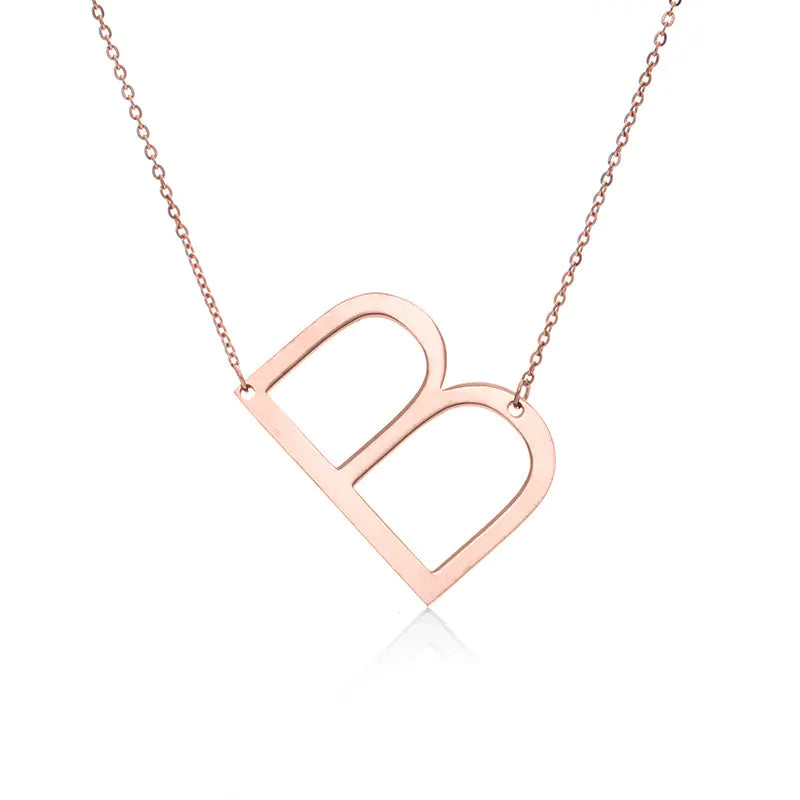 Personalized Alphabet Pendant Necklace - Colorful Initial Jewelry