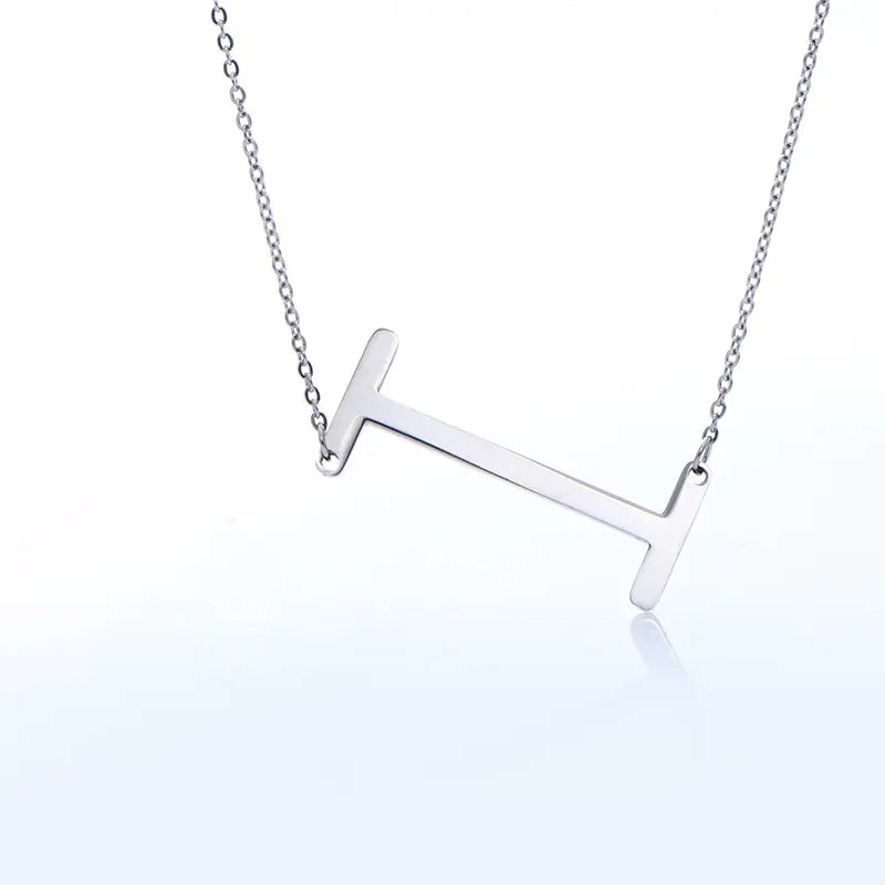 Personalized Alphabet Pendant Necklace - Colorful Initial Jewelry