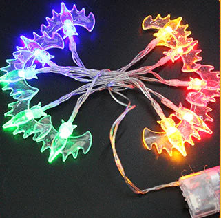 Halloween LED Pumpkin String Lights - Spooky Indoor/Outdoor Decorations