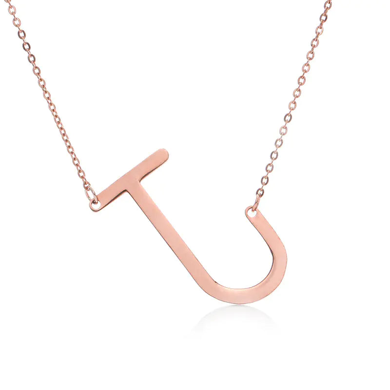 Personalized Alphabet Pendant Necklace - Colorful Initial Jewelry