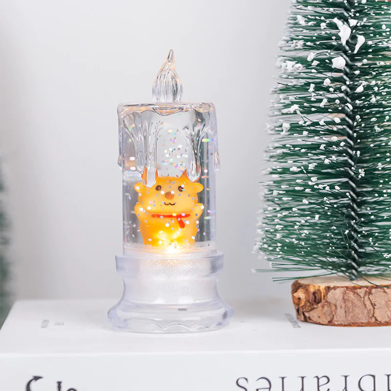 LED Electronic Candle Night Lamp - Flameless Flickering Candle Light for Home Decor & Ambiance