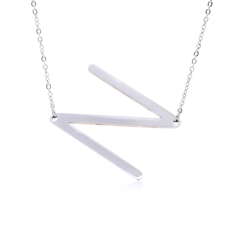 Personalized Alphabet Pendant Necklace - Colorful Initial Jewelry