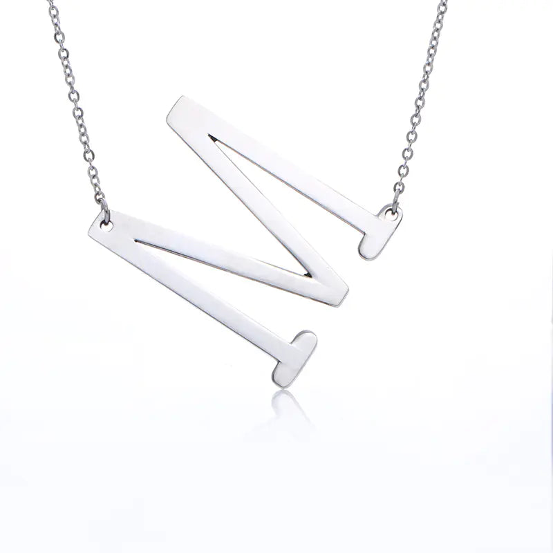 Personalized Alphabet Pendant Necklace - Colorful Initial Jewelry