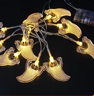 Halloween LED Pumpkin String Lights - Spooky Indoor/Outdoor Decorations